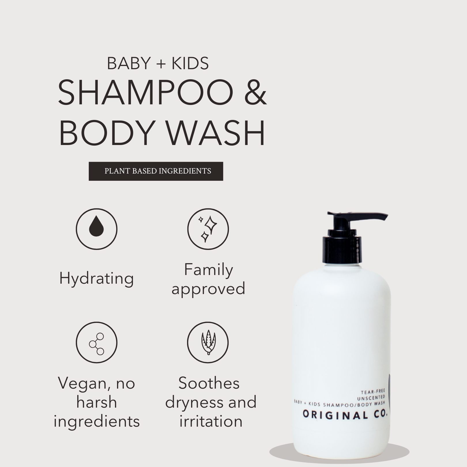 Baby + Kids Shampoo and Body Wash 12oz.