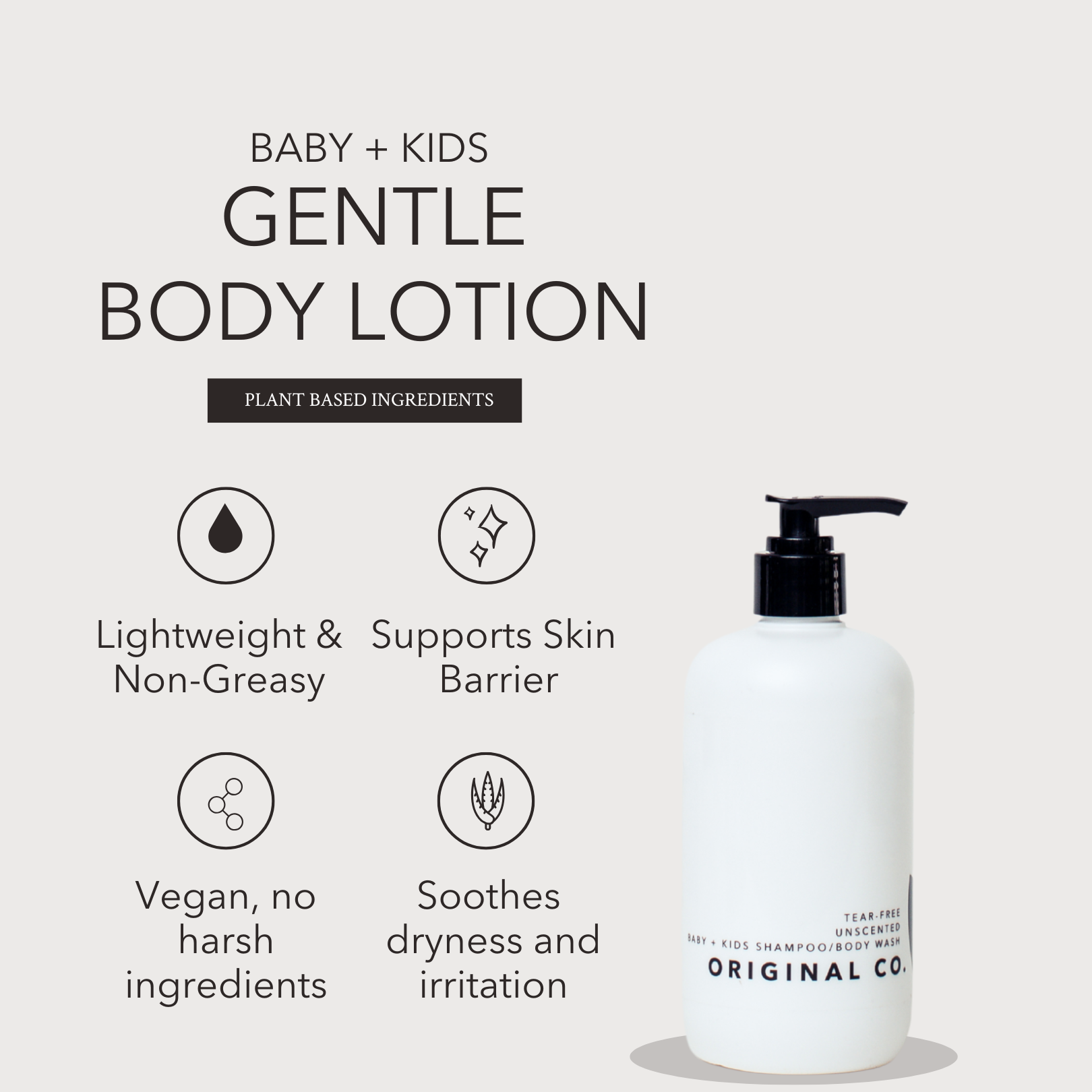 Baby + Kids Gentle Body Lotion 12oz.